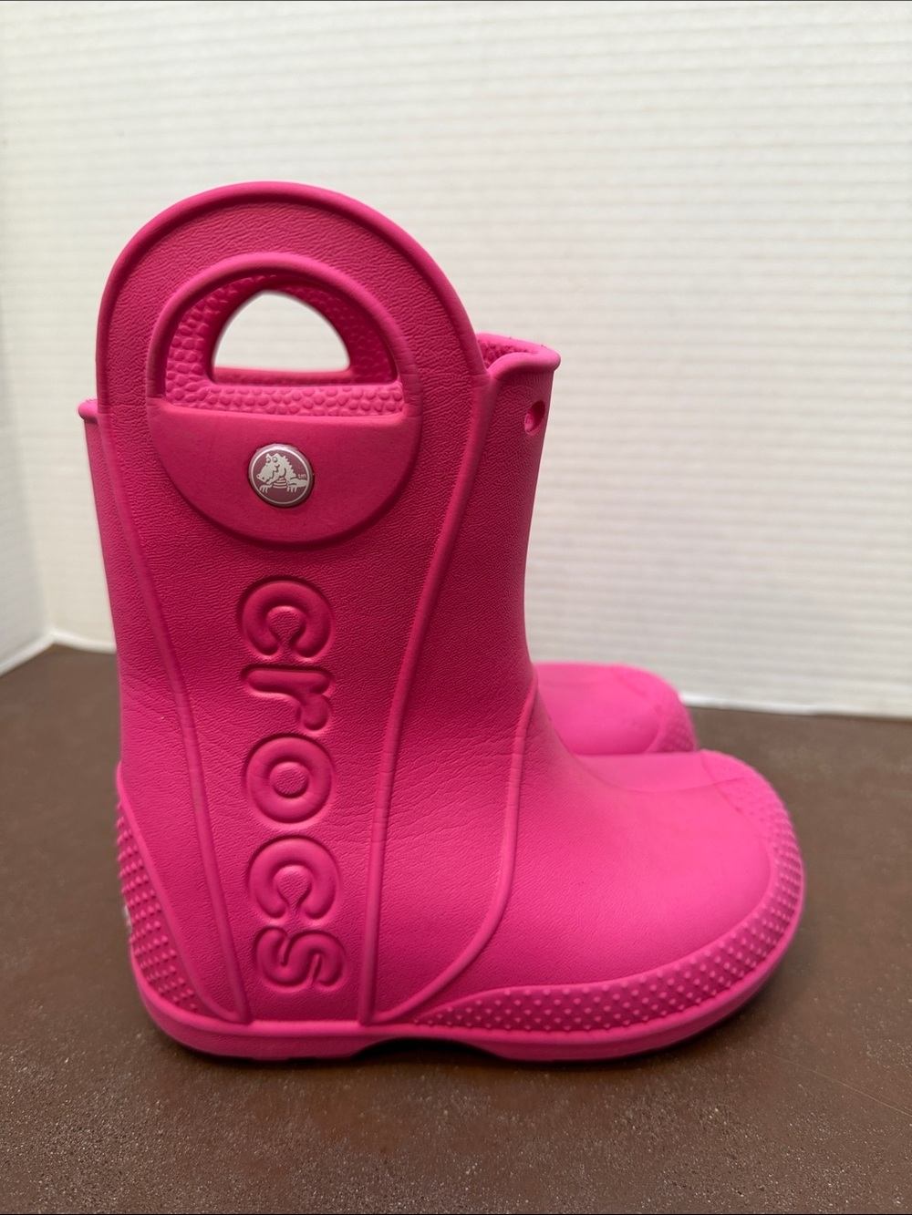 CROCS Kids' Hot Pink Handle It Waterproof Rain Boots